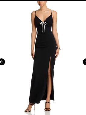 aqua black backless dress Aqua Women Dress Black Gold S 4 Fully Beaded Cutout Back Blouson $309